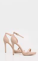 Thumbnail for your product : PrettyLittleThing Enna Rose Gold Single Strap Heeled Sandals