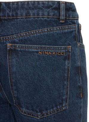 Nina Ricci Straight Cotton Denim Jeans