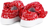 Thumbnail for your product : Joshua Sanders Bow Embellished Bandana Wool Felt Sneakers