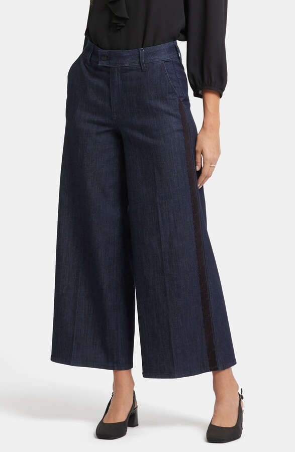 NYDJ Mona High Waist Ankle Wide Leg Trouser Jeans