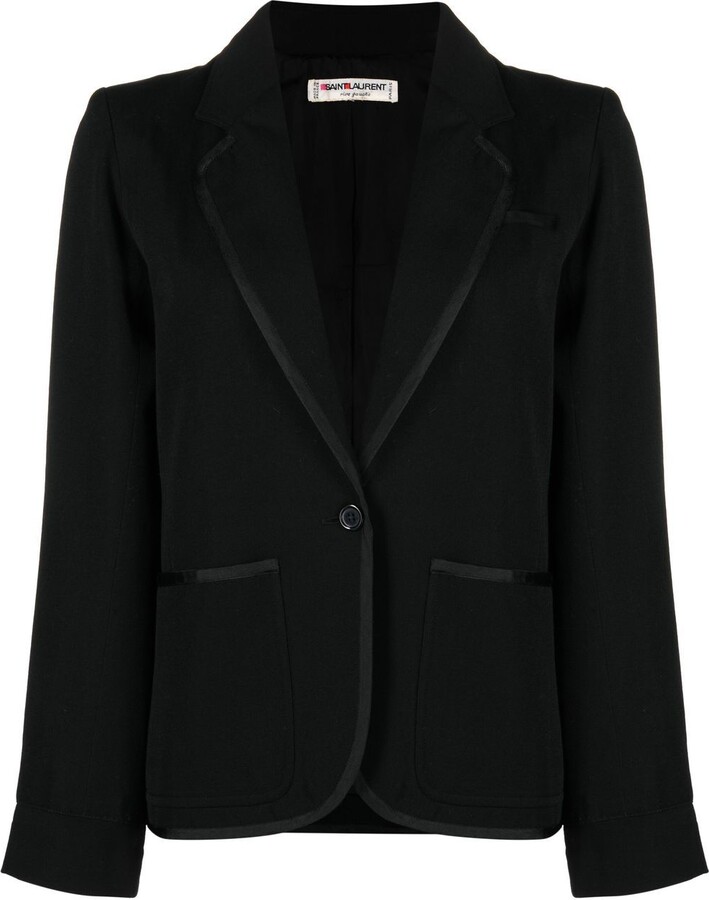 Chanel Pre Owned Peaked Lapel Smoking Jacket - ShopStyle
