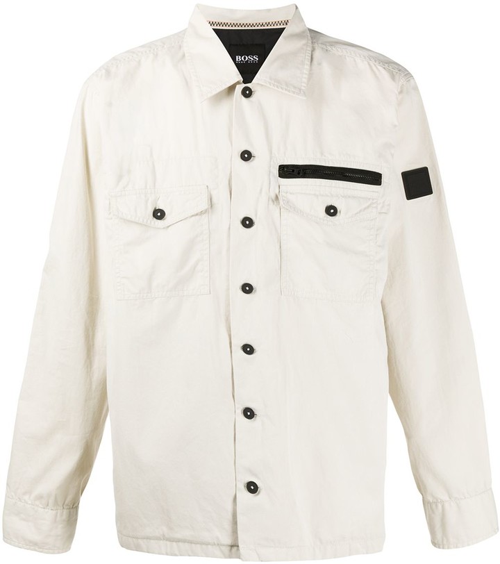 HUGO BOSS Cotton Jacket With Pocket Details - ShopStyle