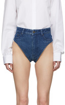 Thumbnail for your product : Y/Project Navy Denim Janties Shorts