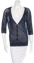 Thumbnail for your product : Tory Burch Sheer Button Up Cardigan