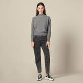 Thumbnail for your product : Sandro Knitted Sweater Trimmed With Studs