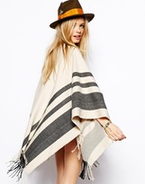 Thumbnail for your product : ASOS Stripe Blanket Cape