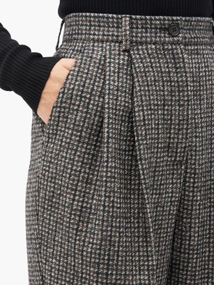 Dolce & Gabbana Houndstooth-check Wool-blend Tweed Trousers - Grey Multi