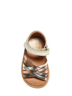 Pom D'Api Metallic Leather Sandals