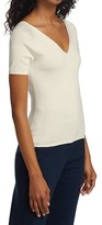 Thumbnail for your product : Akris Silk Stretch V-Neck Knit Top