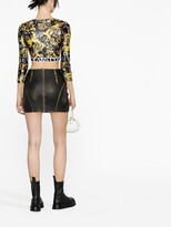 Thumbnail for your product : Versace Jeans Couture Logo-Print Baroque Crop Top