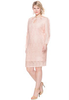 Thumbnail for your product : ELOQUII Plus Size Studio Lace Petal Neckline Dress