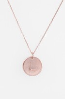 Thumbnail for your product : Nashelle 14k-Rose Gold Fill Initial Disc Necklace