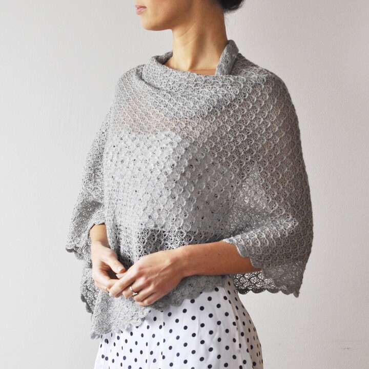 grey wedding shawl