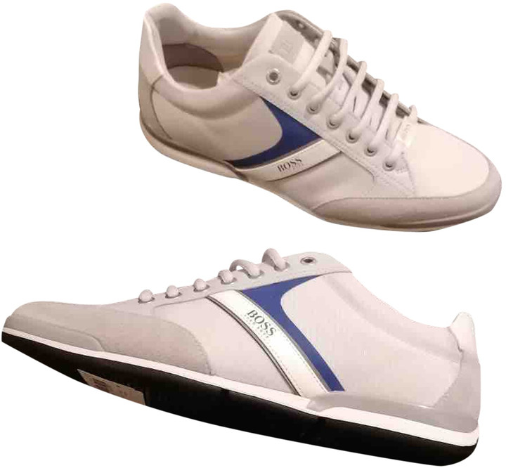 boss white trainers