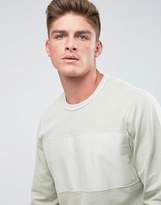 Thumbnail for your product : Abercrombie & Fitch Crew Neck Sweatshirt Chest Stripe In Off White