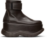 Thumbnail for your product : Sunnei Brown Zipped Platform Boots