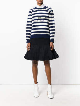 Burberry striped logo print sweatshirt