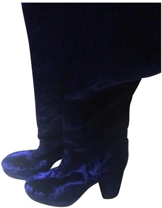 blue velvet boots uk
