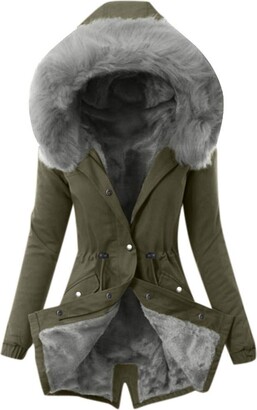 fur lined hooded jacket women's