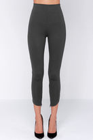 Thumbnail for your product : Lulus Fit to Kill Cropped Grey Leggings