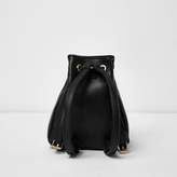 Thumbnail for your product : River Island Womens Black gem embellished mini backpack