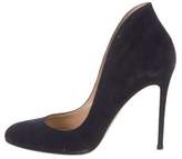 Thumbnail for your product : Gianvito Rossi Suede Round-Toe Pumps Navy Suede Round-Toe Pumps