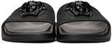 Thumbnail for your product : Versace Black Baroque Medusa Slides