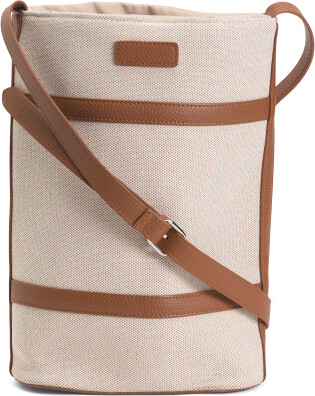 TJMAXX Canvas Capri Double Wine Bag, Leather