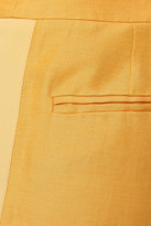 Thumbnail for your product : Les Héroïnes Cropped Linen-blend Shantung Tapered Pants