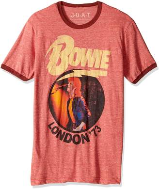 Blend of America Jack Of All Trades Men's David Bowie Vintage London '73 Tri Blend Ringer T-Shirt