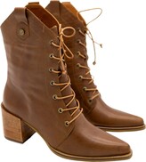 Thumbnail for your product : Stivali New York Bora Combat Boots In Tan Leather