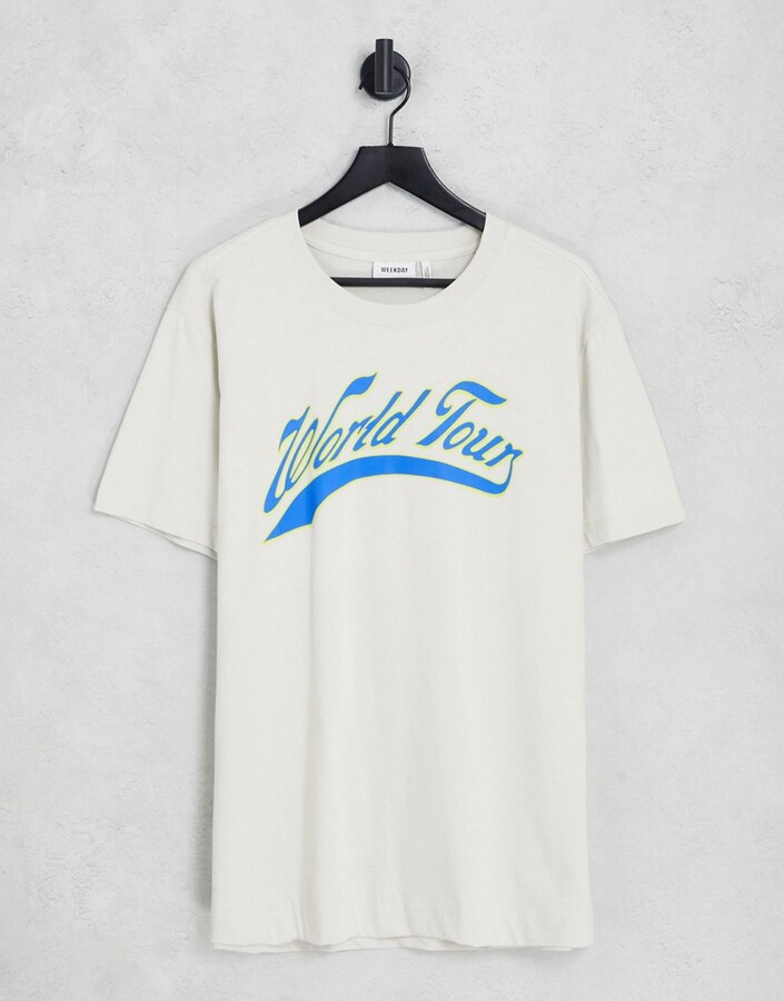Weekday Synthetic Pass Short Sleeve Shirt in Vanilla Mens Shirts Weekday Shirts White for Men 