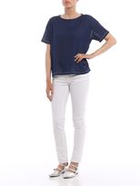 Thumbnail for your product : Fay Silk Jersey Boxy T-shirt