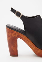 Thumbnail for your product : Forever 21 Faux Leather Peep Toe Platforms