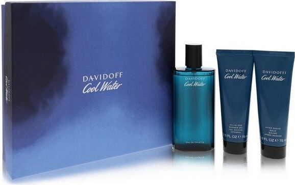 Davidoff CoolWaterbyDavidoffMenGiftSet--4.2ozEauDeToiletteSpray+2.5ozAfterShaveBalm+2.5ozShowerGel