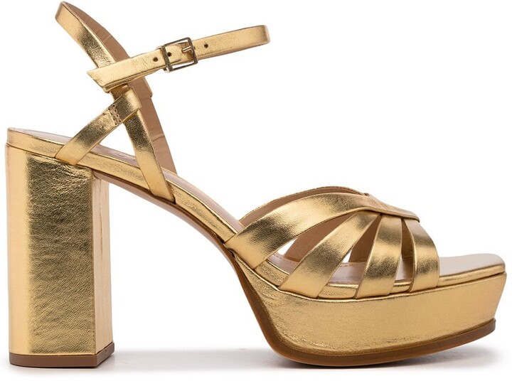 gold platform heels uk