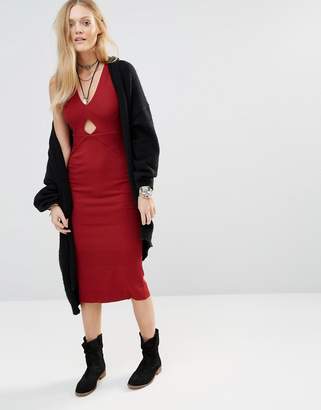 Free People All The Right Angles Midi Dress