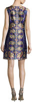Thumbnail for your product : Nanette Lepore Sleeveless Floral Paisley Silk Cocktail Dress, Plum/Multicolor