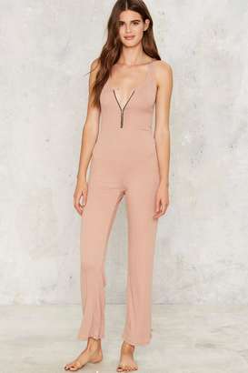 Factory Ring It Loud Ribbed Lounge Jumpsuit