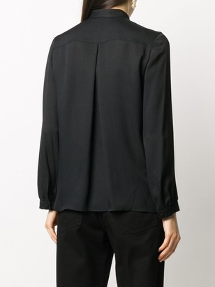 Emporio Armani Contrast Panel Concealed Button Blouse