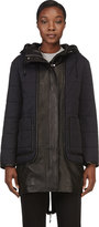Thumbnail for your product : Alexander Wang Navy & Black Layered Quilted Coat