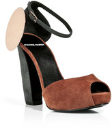 Thumbnail for your product : Pierre Hardy Suede Block Heel Sandal