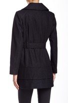 Thumbnail for your product : GUESS Asymmetrical Zip Wool Blend Coat