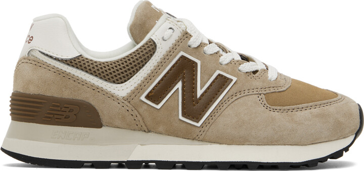 New Balance Brown 574 Sneakers - ShopStyle