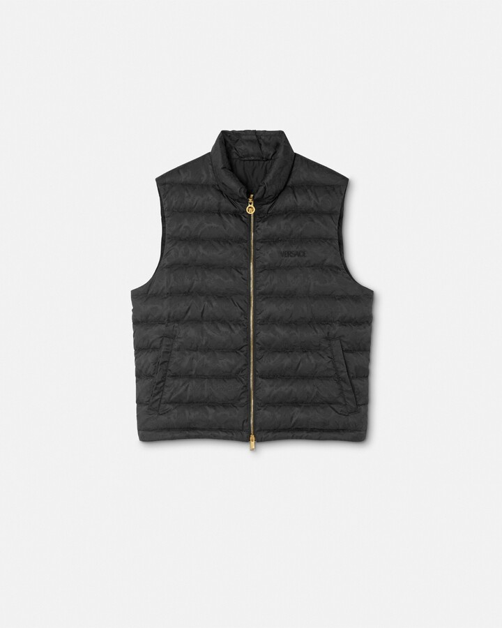 Versace Barocco Jacquard Puffer Vest