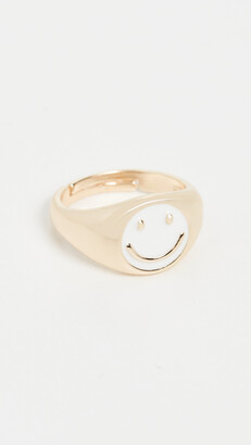 Adina's Jewels Enamel Smiley Face Adjustable Ring