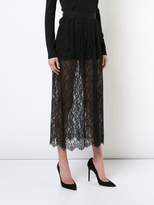 Thumbnail for your product : Fleur Du Mal high waisted lace skirt