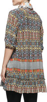 Thumbnail for your product : Tolani Gina Silk Printed Long Tunic, Women's