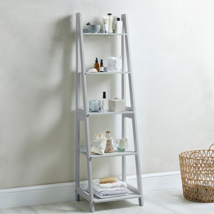 Dunelm Nautical Grey Ladder Shelves Grey ShopStyle Bath Accessories