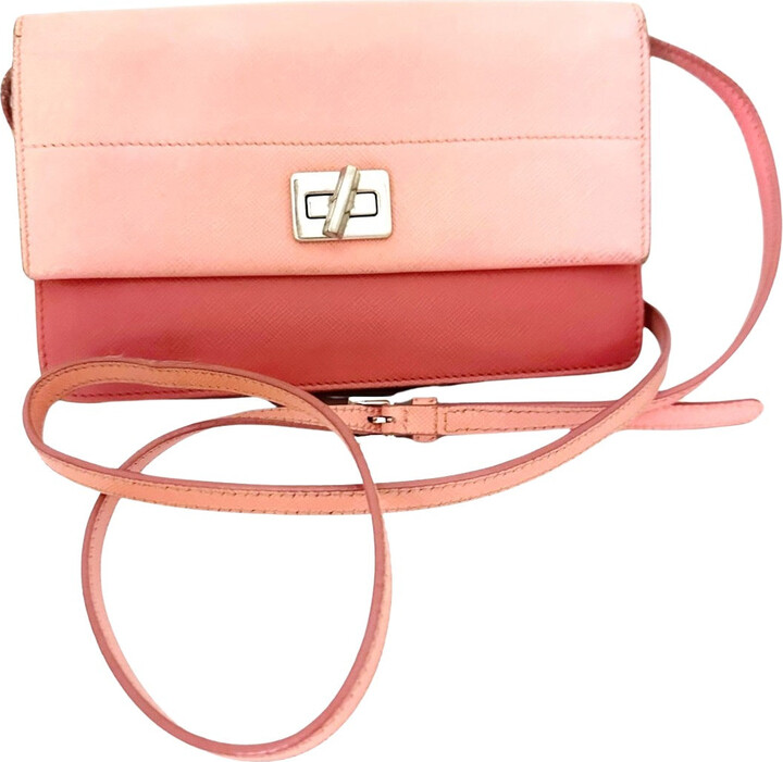 Prada Pink Small Saffiano Lux Promenade Bag Leather Pony-style